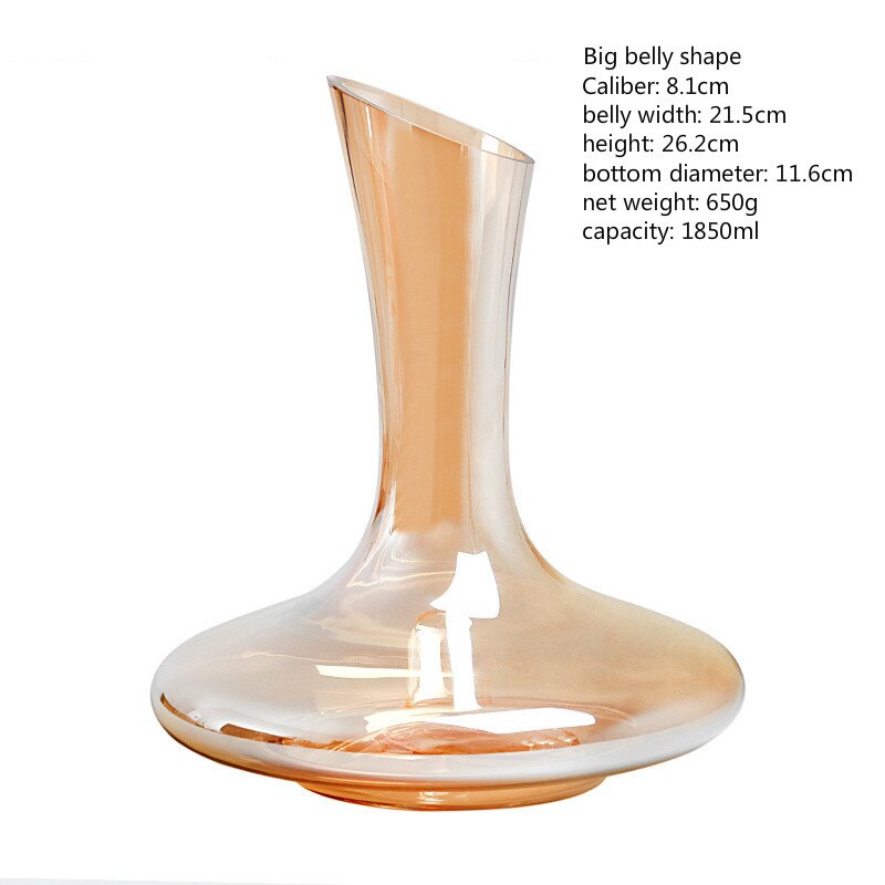 2 Stijlen 1500-2000Ml Wijn Decanter U-Vormige Dikbuikige-Vorm Creatieve Plating Goud Separator kristal Glas Wijn Schenker Bar
