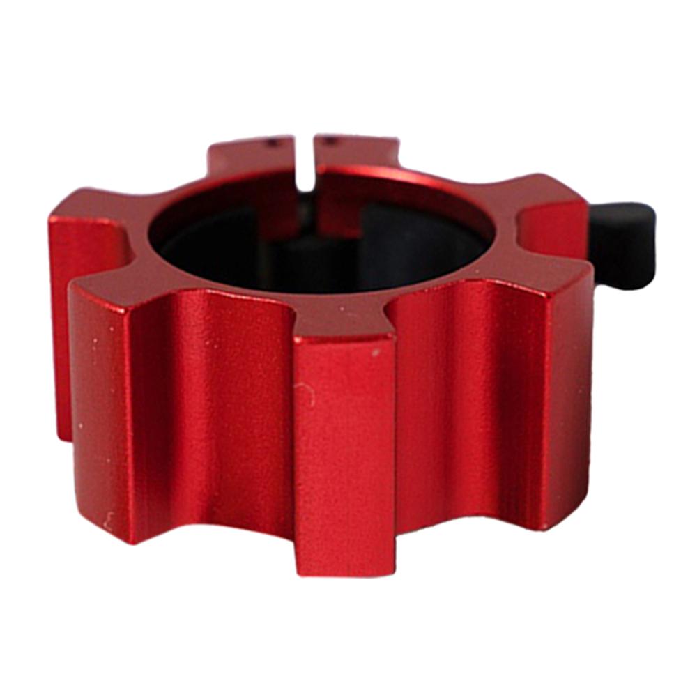 Standard legering skivstångsklämma 50mm hantel tyngdlyftningsstång spin lock gym vikter barbell 2 '' krage låsande spänne tillbehör: Röd