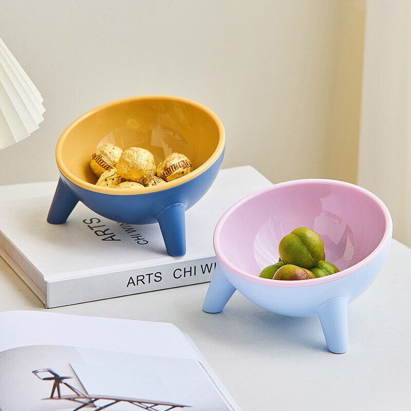 Decoración minimalista nórdica, bandeja de almacenamiento triangular creativa, plato de fruta, caramelo, decoración de cerámica, cuencos redondos para decoración del hogar