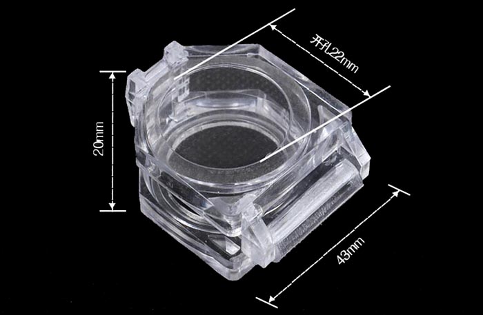22mm Dia Push Button Switch Transparent Dust Cover Guard Protective Covering Dustproof Protection: Silver