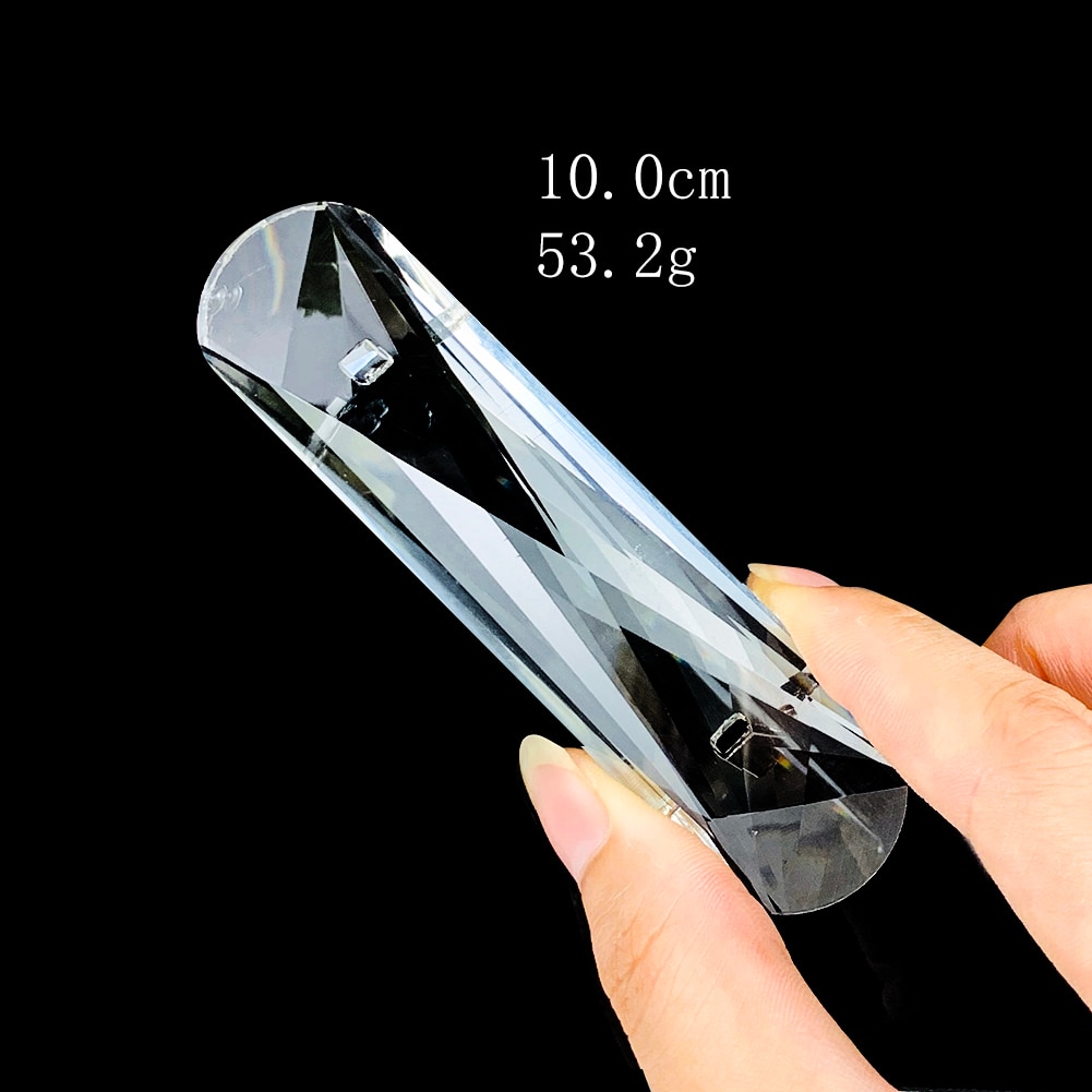 100mm klare 2 skrog fasetterte krystaller solfanger krystall prismer regnbuemaskin lysekrone lampe belysning pendler hjemmeinnredning