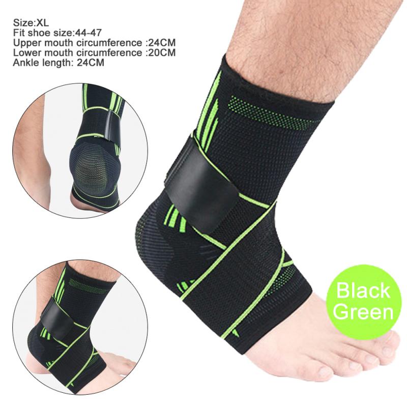 Enkel Gewichten Sport Enkelbrace Basketbal Voetbal Enkel Ondersteuning Bandage Enkel Klem Been Gewichten Voor Fitness Gym Enkelbrace: Green XL
