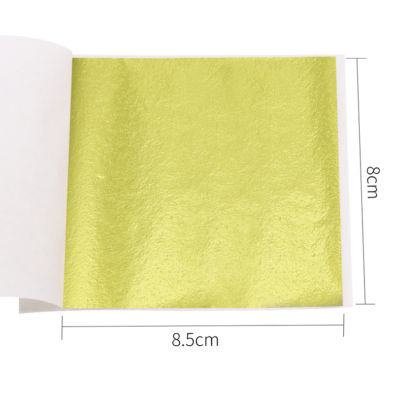100pcs/10clolors Art Crafts Imitation Gold Sliver Copper Foil - Gilding Metal Leaf Leaves Sheets DIY Crafts Decor Paper: Clear