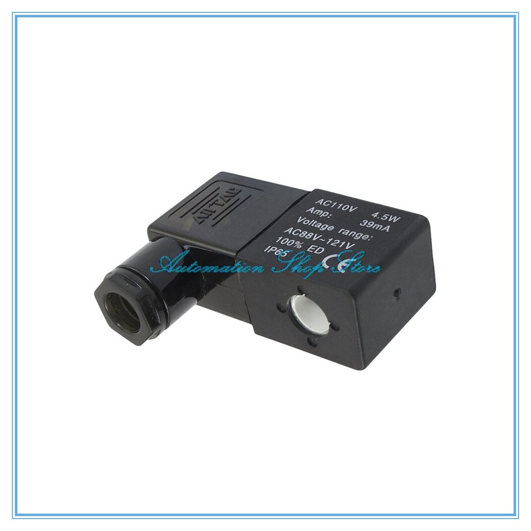 Pneumatisk luft magnetventil spole svart  dc12v dc24v ac36v ac110v ac220v ac380v