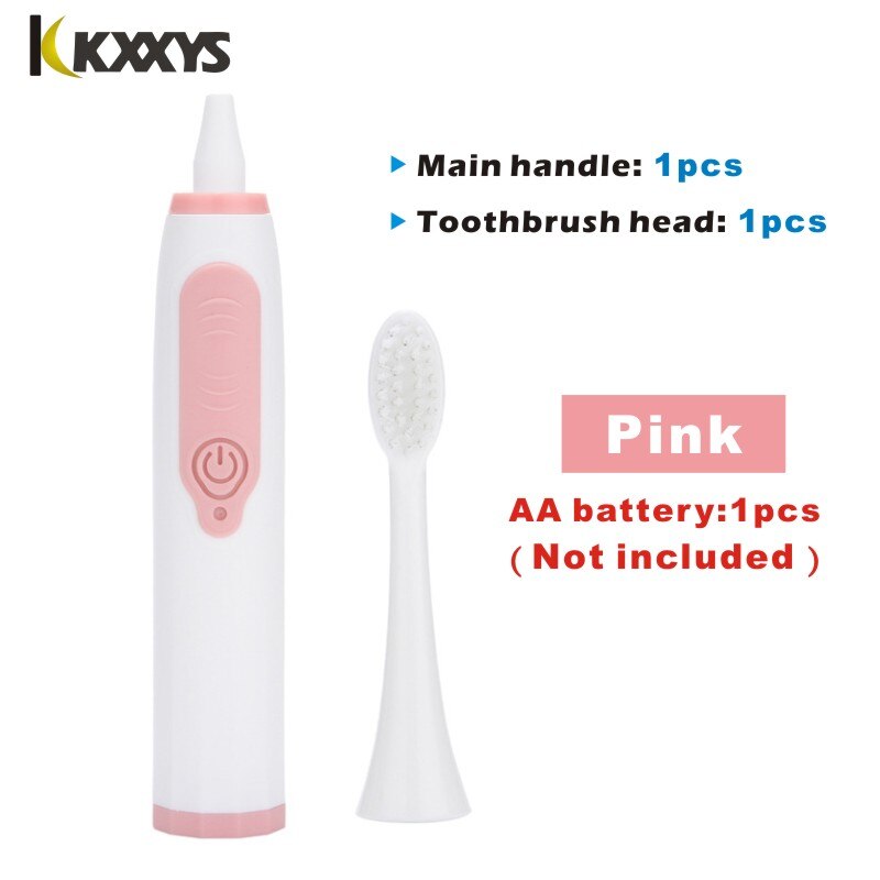 Electric Toothbrush Waterproof Automatic Sonic ToothBrush AA battery Economic style Oral Care Sonic Brush: Pink 1set