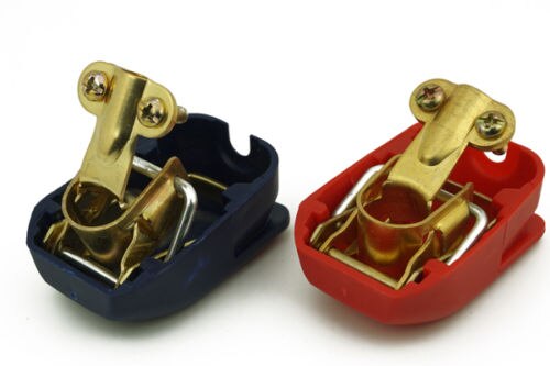 2PCS/Lot Auto car motorcycle battery quick joint Battery terminal Clamp clip pile Card