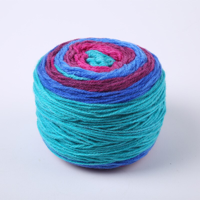 190G/Bal Veelkleurige Wol Taart Garen Gradiënt Lange Sectie-Dye Draad Trui Sjaal Breien Garen Regenboog Kleur naaien Supply