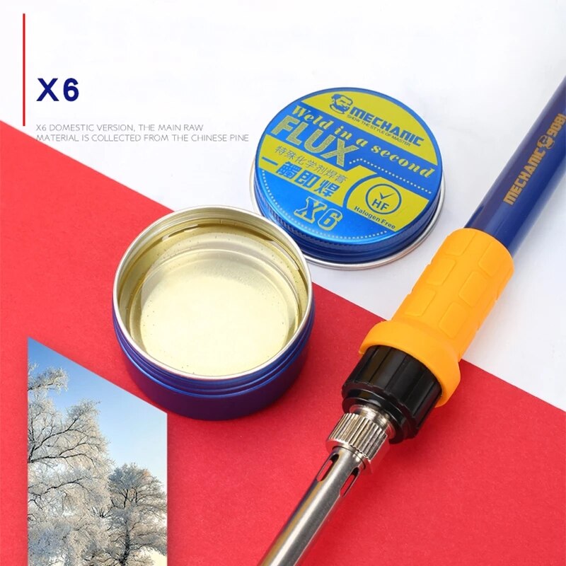 MECHANIC X6/X8/X9 Rosin Flux Solder Paste Imported Mild Halogen-Free Lead-Free No-Clean Welding Flux for PCB BGA Welding