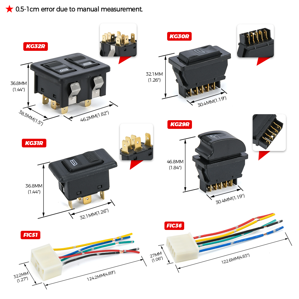 Universele Auto Elektrisch Elektrisch Bedienbare Raamschakelaar Controller Besturing 5 Pin Dc 12V 20a Raamregelaar Schakelaars Accessoires