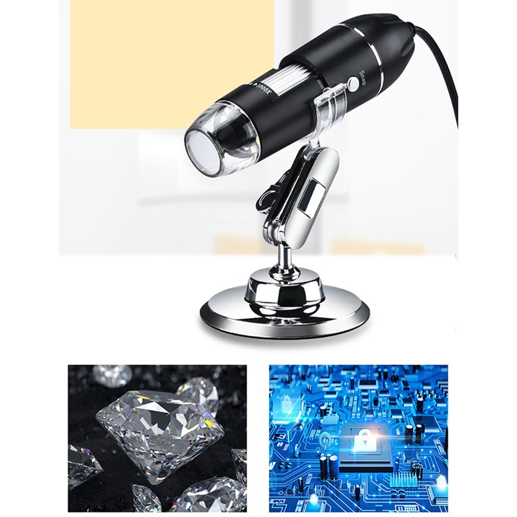 Practical Electronics 5MP USB 8 LED Digital Camera Microscope Endoscope Magnifier 50X~500X Magnification Measure