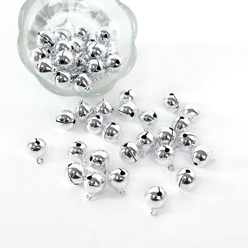6/8/10/12/14Mm 50 Stuks Jingle Bells Iron Hangers Losse Kralen Voor Festival party Kerstboom Decoratie/Diy Ambachten Accessoires: B11 / 12mm