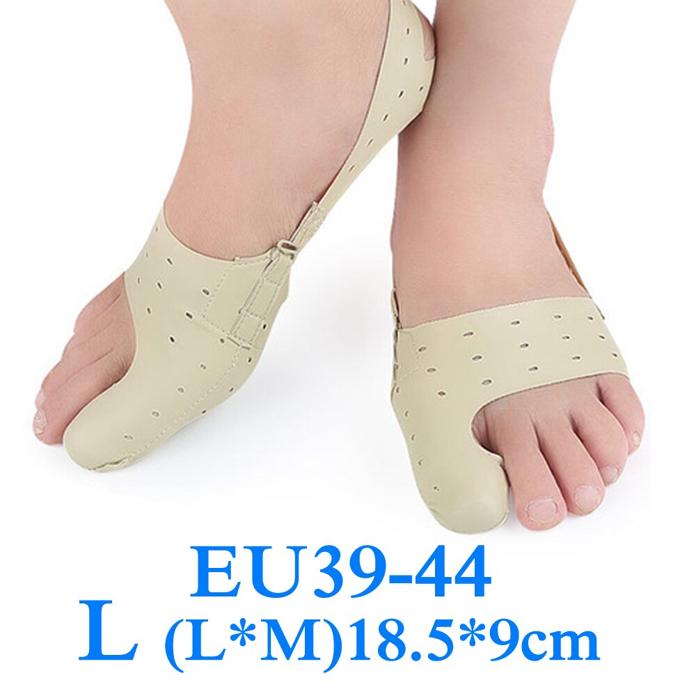 Palmilhas de correção dos dedos ortopédicos de couro eid para hallux valgus pé corrector joint pads sapatos almofada grande osso ortopédicos palmilha: L EU 40-44 / 1 piece