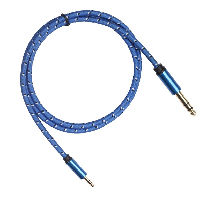 Aux Kabel 3.5Mm Naar 6.35Mm O Kabel Jack 3.5-6.35 Male Naar Male Aux Koord Voor Gitaar mixer Versterker Cd-speler Speaker