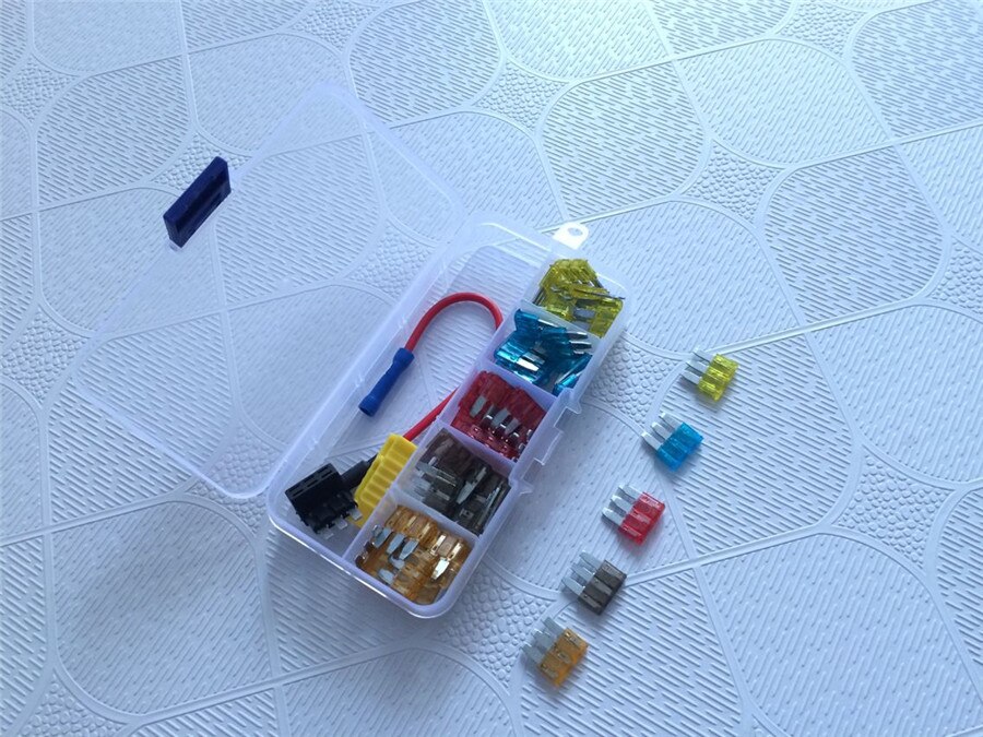 50Pcs/Set Fuse 3 Pins Automotive Car Fuse for Ford Focus Mondeo Dodge 5A 7.5A 10A 15A 20A