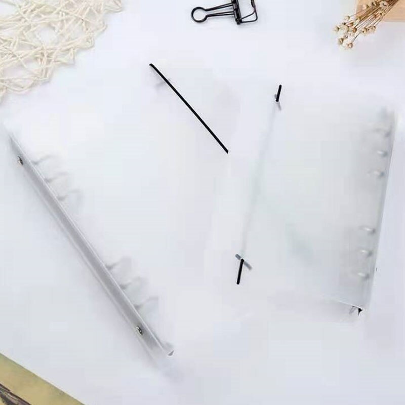 12 Stks/partij A6 6 Gaten Pvc File Organizer Opslag Rits Map En 1Pc 6 Ring Notebook Cover Planner Collection bindmiddel Document
