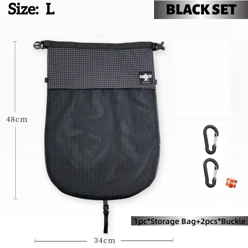 Upgrade Storage Bag Outdoor Hiking Portable Kangaroo Pouch Lightweight Shoe Bag for Travel Mountaineering with 2pcs Buckle: RED COLOR
