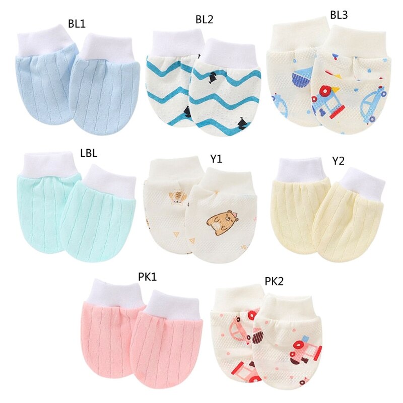 1 paar Baumwolle Baby Anti Kratzen Handschuhe Neugeborenen Handschuhe Schutz Gesicht Fäustlinge Halten Finger Kleinkind Zubehör