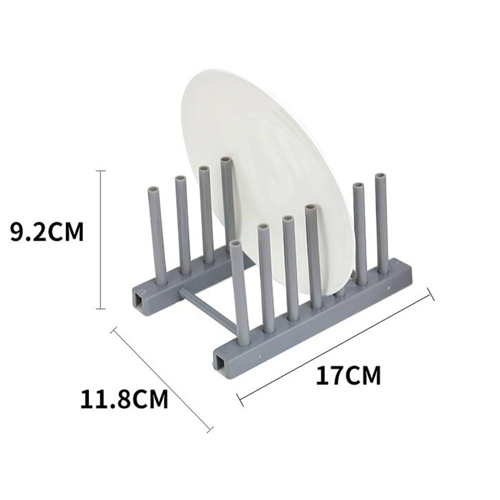 Dish Drying Rack Plastic Plates Drain Holder Kitchen Organizers Shelf for Pantry Drainer Supplies Home Organization Storage Tool