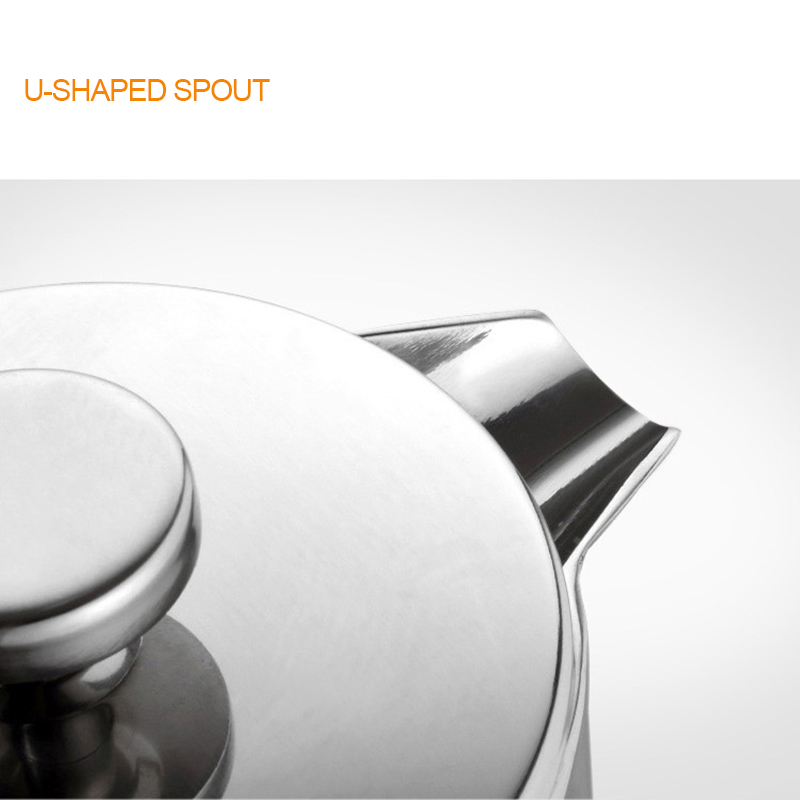 Stainless Steel French Press Coffee Maker Double Walled Coffee Percolator Pot Large Capacity Manual Espresso Coffee Machine