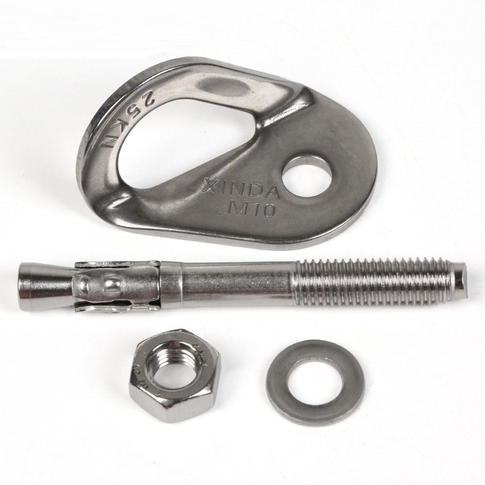 25KN Rock Climbing Piton Anchor Hanger Stainless Steel Fastening Bolt Fixed Point Expansion Screw Karabiner Rock Piton Nut