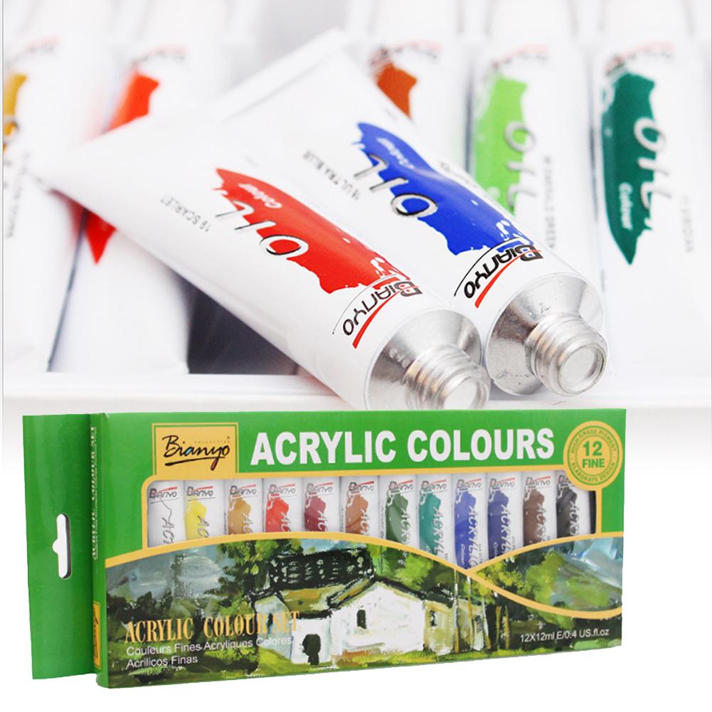 12ML Acrylic Paint Set 12 Colors Non-toxic Quick-drying Oil Paint Set