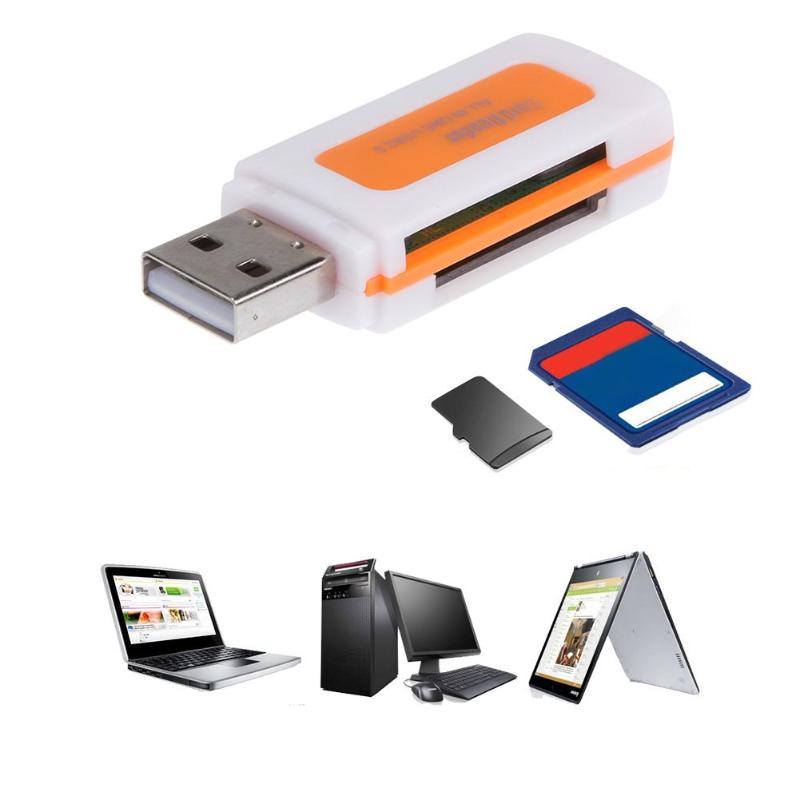 Alloyseed Kaartlezer 55X20 X12 Mm Draagbare Kaartlezer Usb-poort Aangedreven Voor Tf/Sd/Ms/Pro duo/M2 Card Slot/Mini-Sd/Sd Ultra/Mmc/