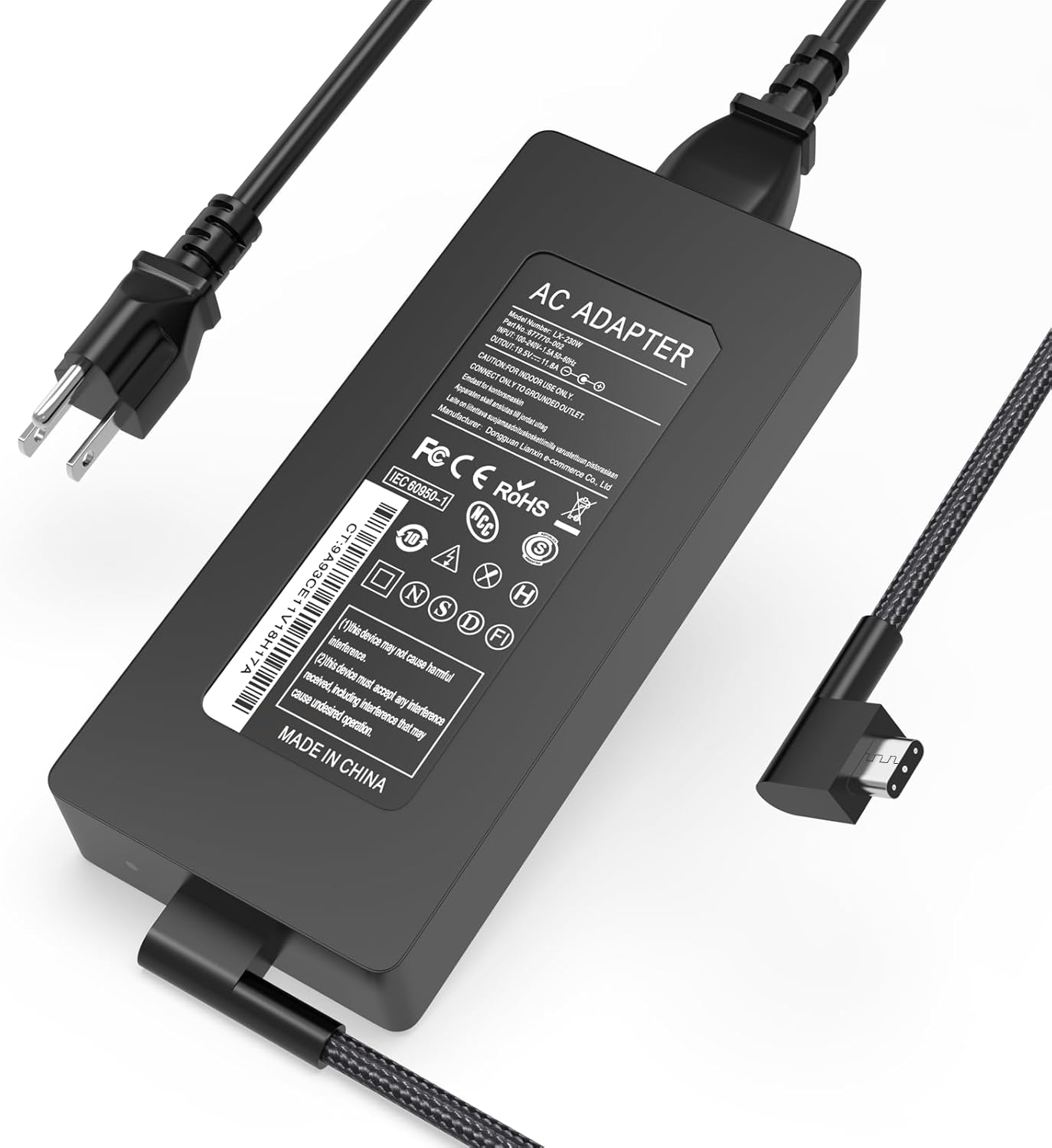 230 W 19,5 V 11,8 A Laptop Ladegerät Für Razer Blade 14 15 17 RTX3060 RTX3080 RTX2070 GTX1060 GTX1070 RTX 3070 Adapter Netzteil: Orange