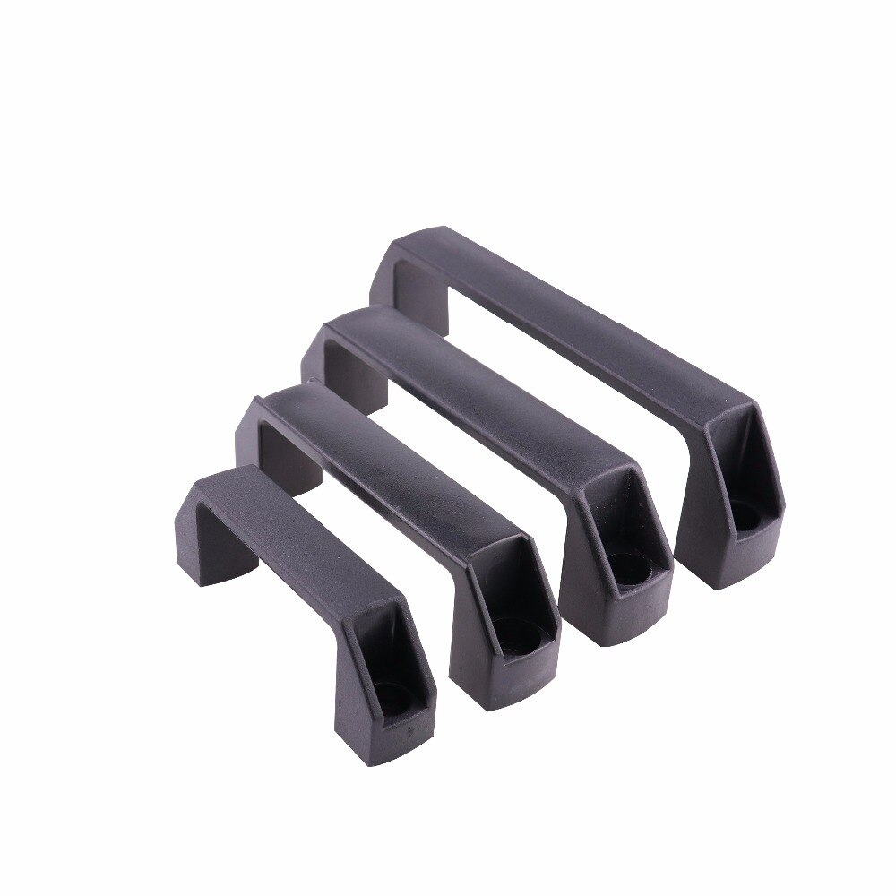 2 stk plastik nylon t slot sort dørhåndtag til aluminium ekstruderingsprofil  /3030/4040/4545- serie med slot 6mm/8mm/10mm