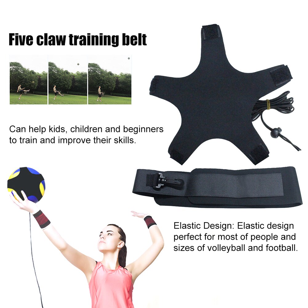 Practical Rebound Football Training Belt Multifunction Arm Swing Indoor Outdoor Volleyball Trainer Adjustable Practice