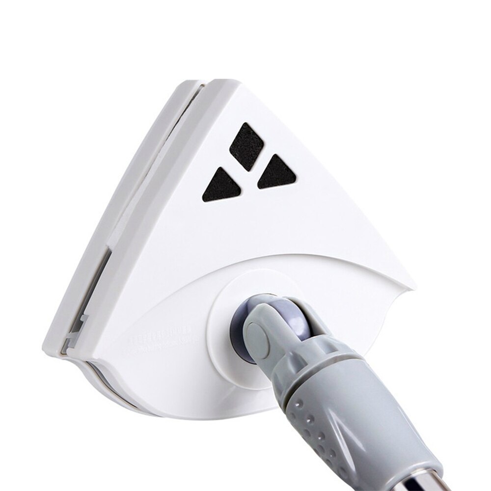 Magnetische Ruitenwisser Glas Cleaner Brush Tool Double Side Magnetische Borstel Vensterglas Borstel Voor Wassen Huishoudelijke Schoonmaken Tool: WHITE