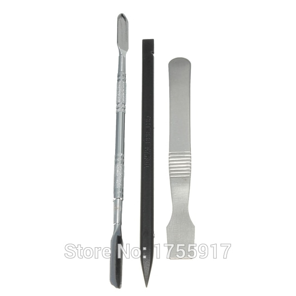 3 en 1 Juego de herramientas de Metal de plástico Spudger herramienta de palanca de apertura para reparación Kit para iPhone iPad para teléfono móvil Samsung