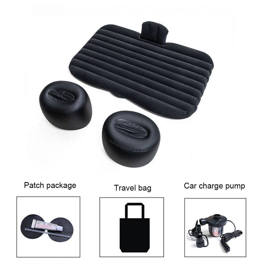 Car Air Mattress Travel Bed Moisture-proof Inflatable Mattress Air Bed Car Back Seat Sofa for Car Interior With Air Pump: Orange