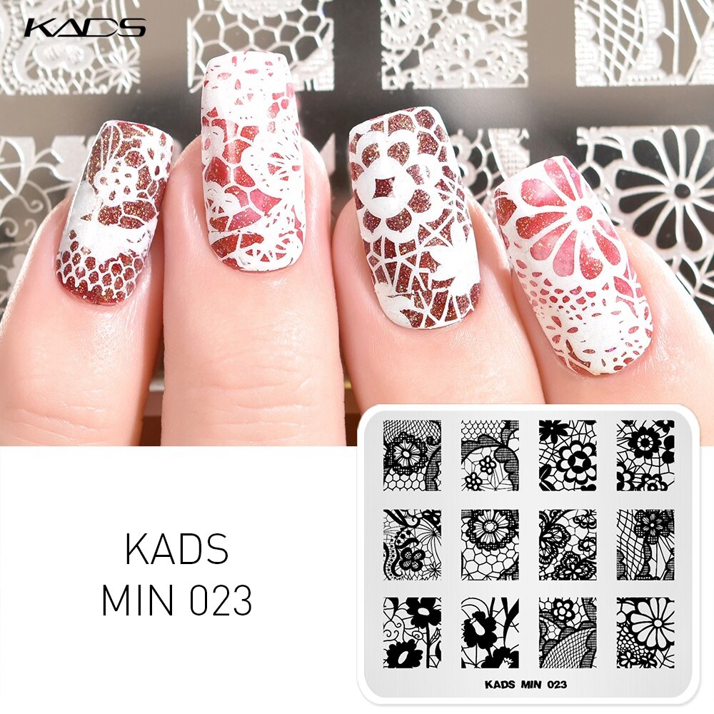 1pc negle stempel plade blonde blomster mønster nail art stempel skabelon gør det selv negle design manicure plader print stencil værktøjer: 08