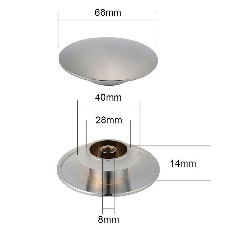 Grifo cromado fácil de subir, lavabo de baño, fregadero de cocina, pulsador, Perno, botón de baño, accesorios, suministros de Clack Y6S7