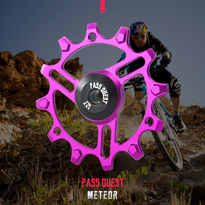 PASS QUEST 12T MTB Bike bearing jockey wheels Mountain Aluminum bicycle rear derailleur pulleys For9-12 speed rear Derailleur