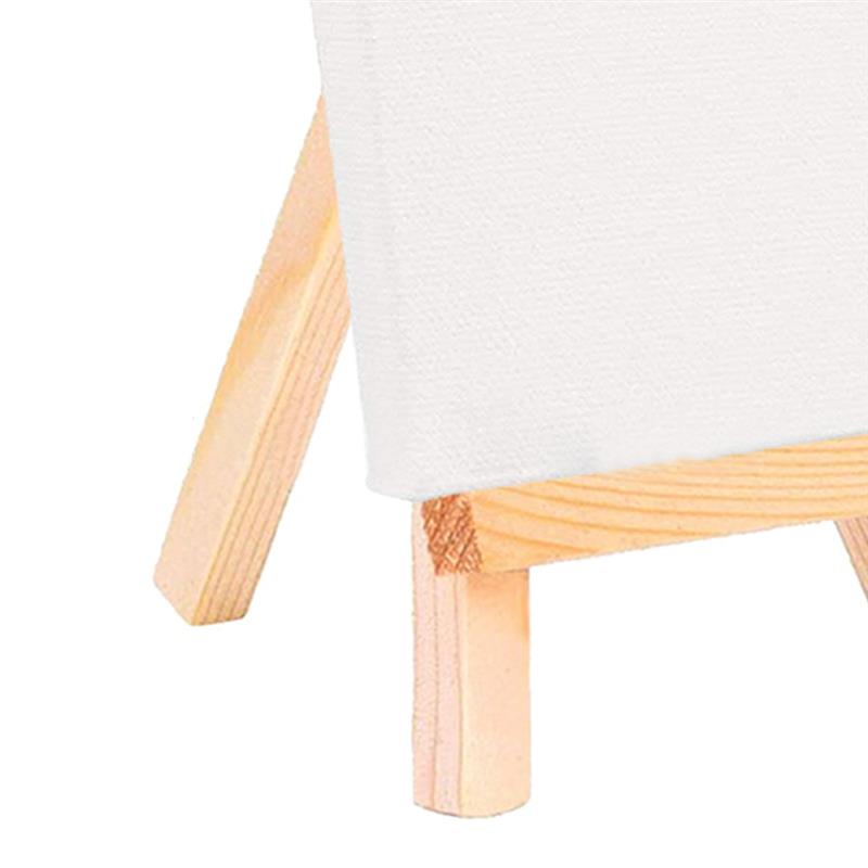 10Pcs Mini Canvas Easel Set Art Canvas with Wooden Easel Painting Canvas Easel Kits For Children Home Decor Accessories
