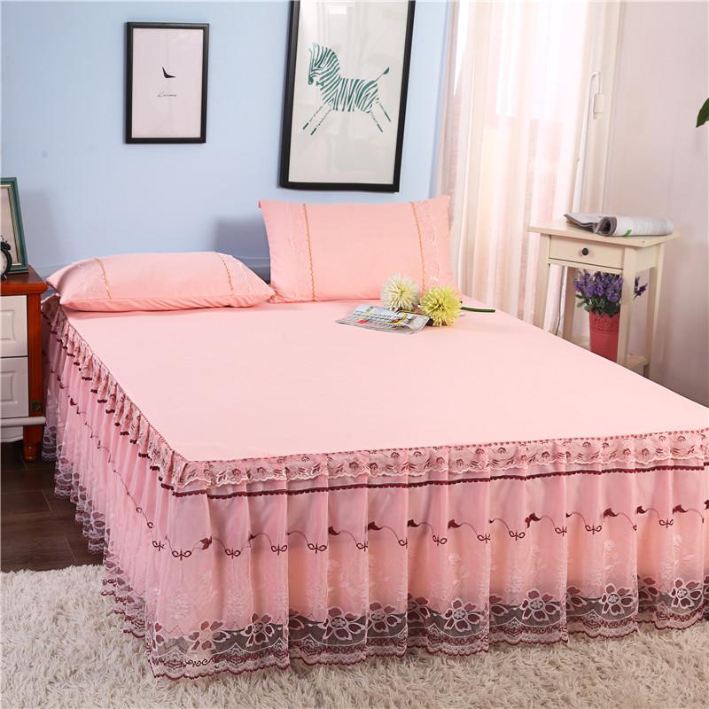 35 literie lit volants jupe-lit jupe brossé microfibre couvre lit