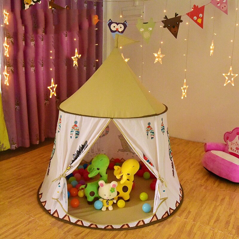 Tenda portatile principessa castello regalo appeso tenda conica Banner coperta principessa yurta indiana