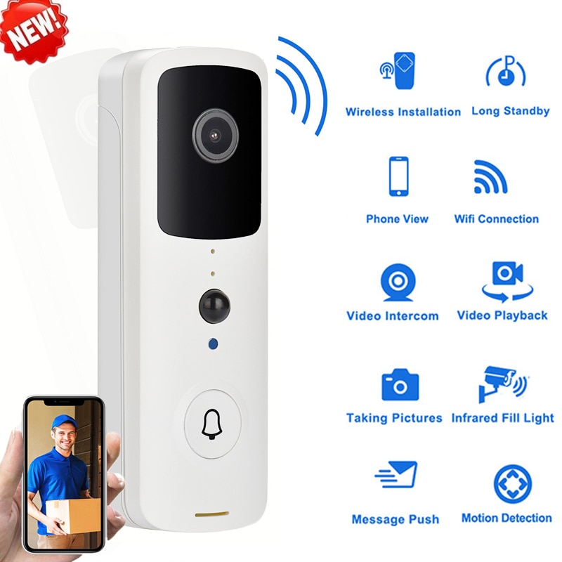 Smart Ip Video Intercom Wifi Video Deurtelefoon Deurbel Wifi Deurbel Camera Voor Appartementen Ir Alarm Draadloze Beveiliging Camera