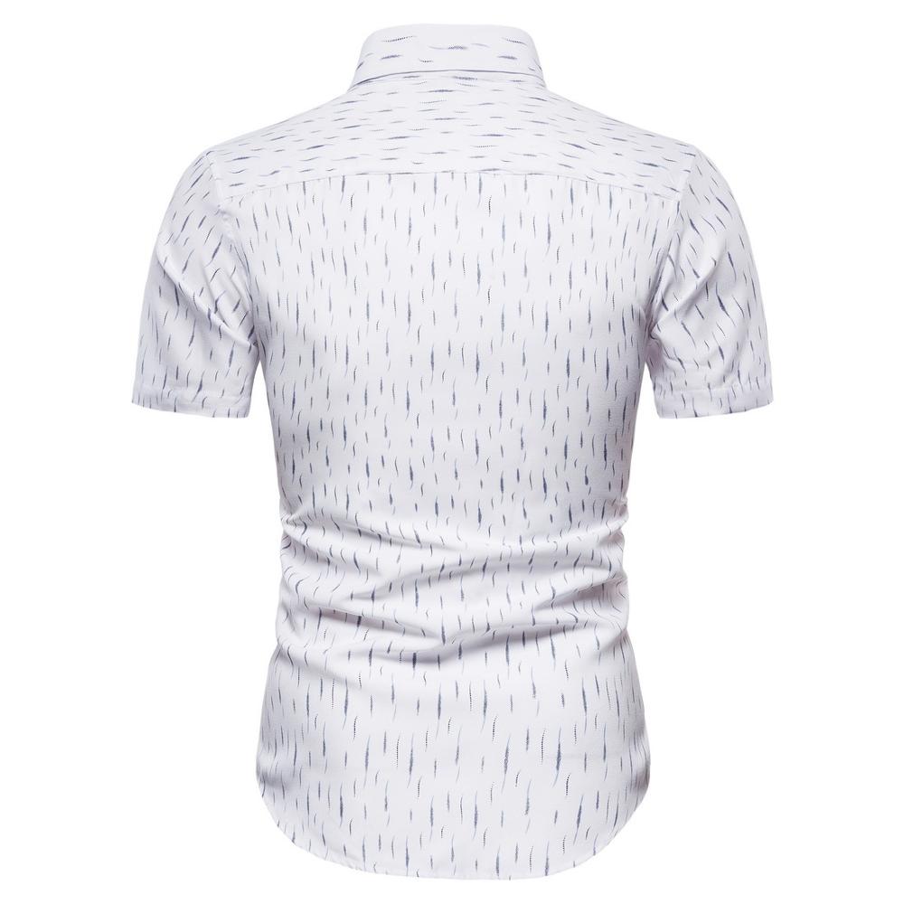 Skjorte herre kortærmede skjorter bomuld afslappet solid skjorte herre skjorter: Default Title