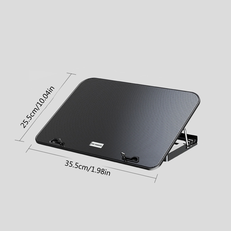 Gaming Laptop Cooler Fan 5 Heights Adjustable Notebook Cooling Base USB Powered with 6 Quiet LED Fans for 11-18inch
