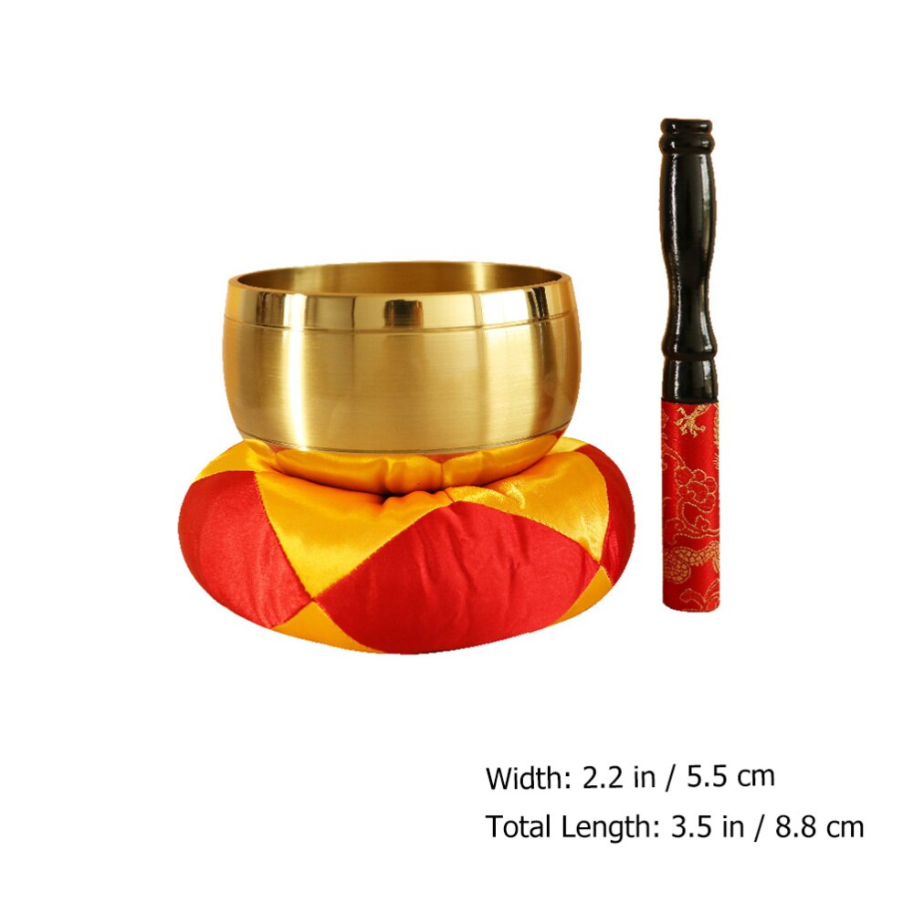 1 Set Sound Bowl Singing Bowl Meditation Spiritual Bowl with Stick