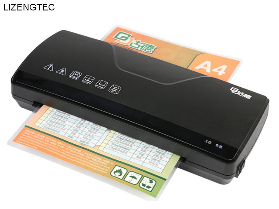 LIZENGTEC nueva oficina y frío rápido calentamiento-máquina laminadora a rollos para A4 documento de papel foto