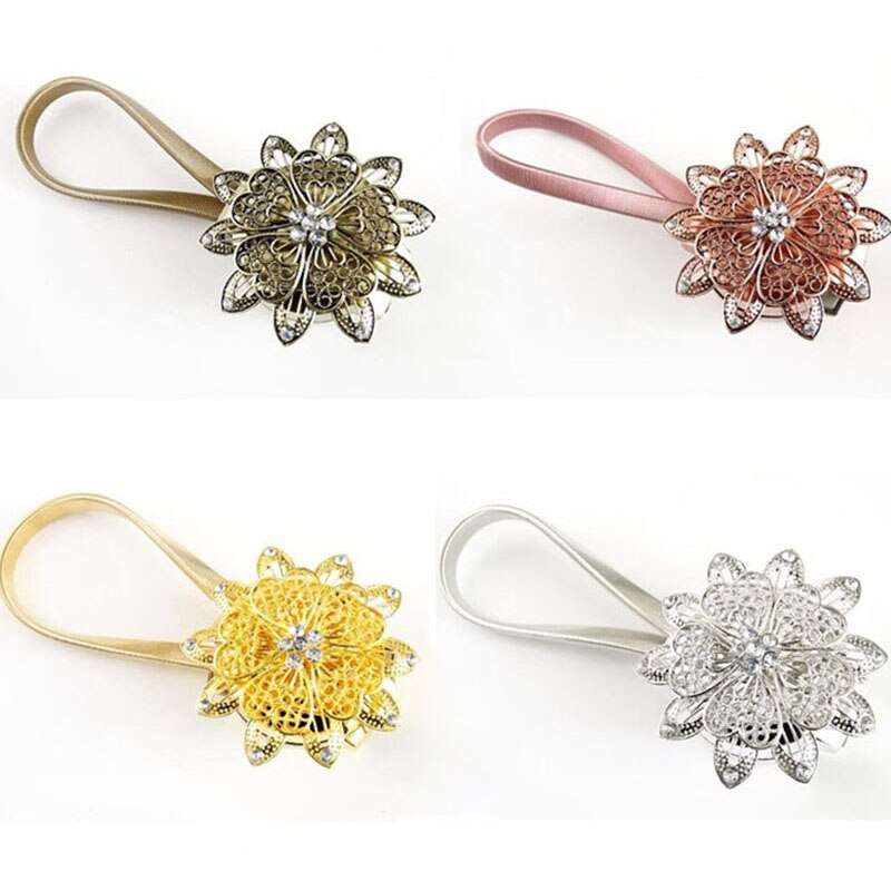 Hebilla magnética creativa para cortina, accesorio Decorativo Europeo para ventana, Correa magnética, gancho de pared, soporte para cortinas