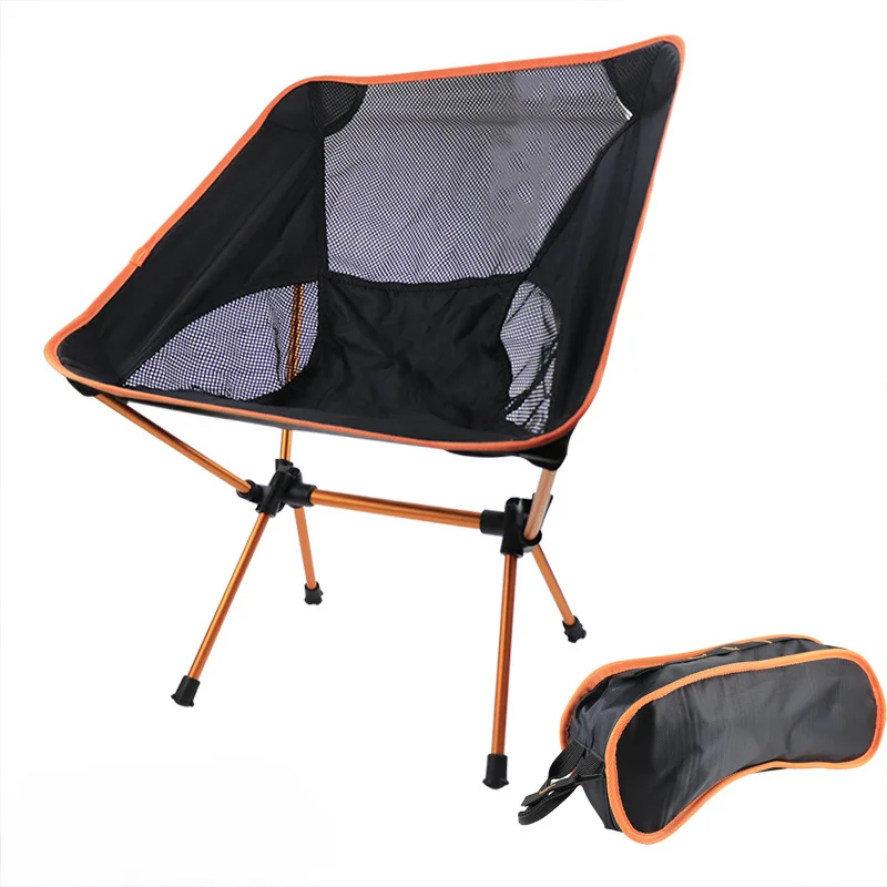 Campingstühle, ultraleicht, zusammenklappbar, kompakter tragbarer Rucksackstuhl für Wandern, Angeln, Strand, draussen-Reisen: Gelb