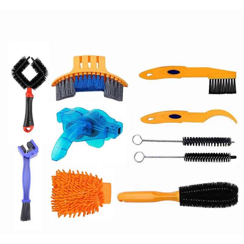 Portable Bicycle Cleaning Kit Bike Wash Brush Tool Set Bicycle Chain Cleaner Scrubber Brushes Repair Tools For MTB Road Bike