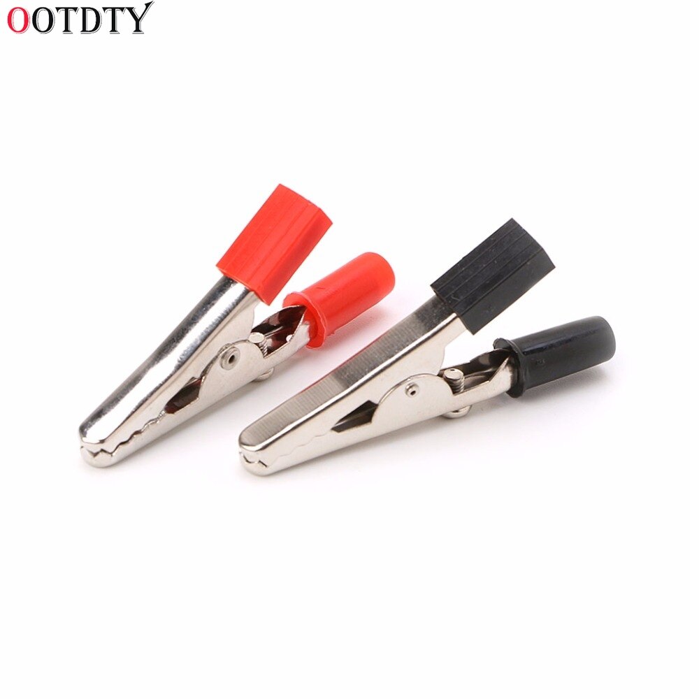 Morsetti a coccodrillo isolati da 10 pezzi morsetti a coccodrillo per test cavi in plastica 52mm