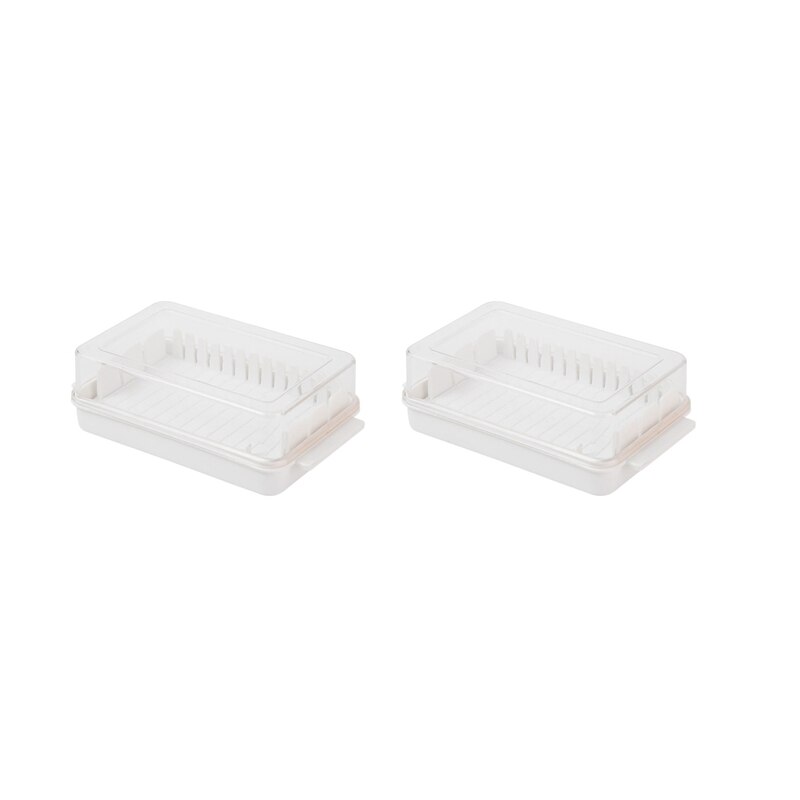 Butter Cutting Storage Box Butter Dish Cutter With Lid Transparent Cheese Slicer Tray Container Household Kitchen Tool 2