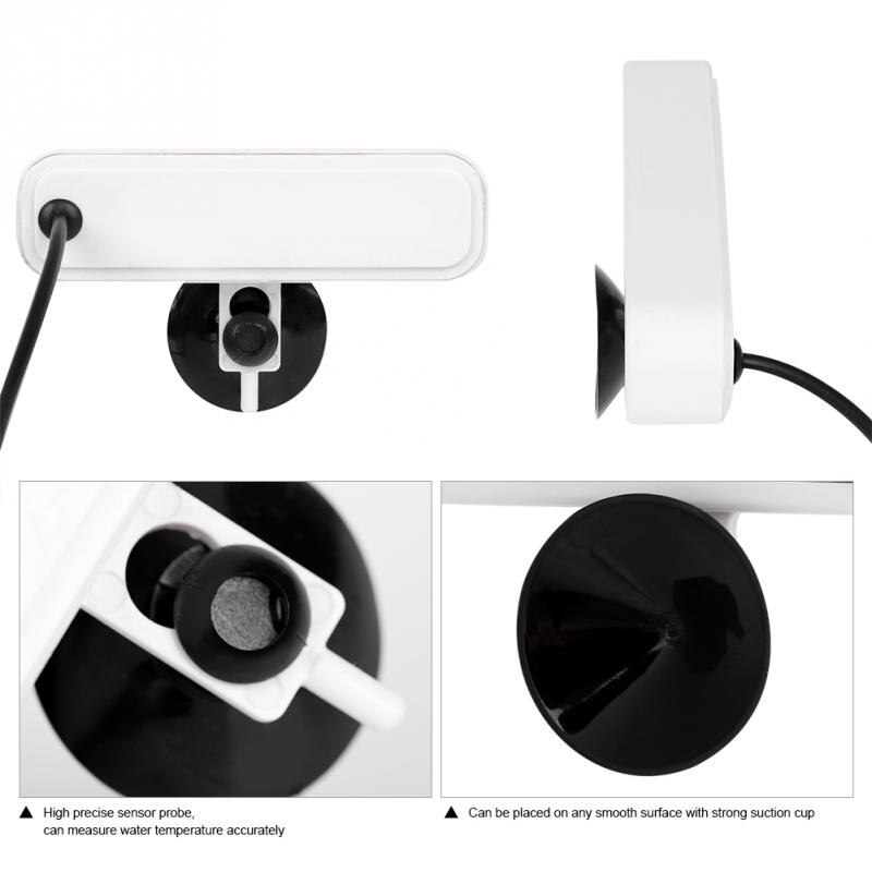 -Led Digital Aquarium Fish Tank Thermometer Water Temperature Measuring Electric Equipment Us Plug