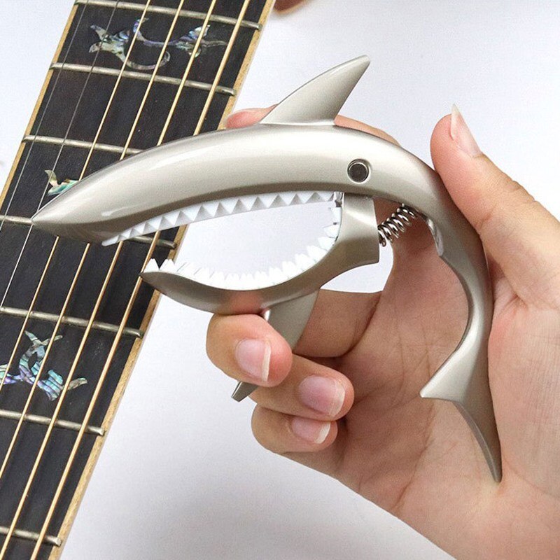 Metal shark gitaar capo, ukelele capo voor akoestische elektrische gitaar, bas capo, muziekinstrumenten accessoires
